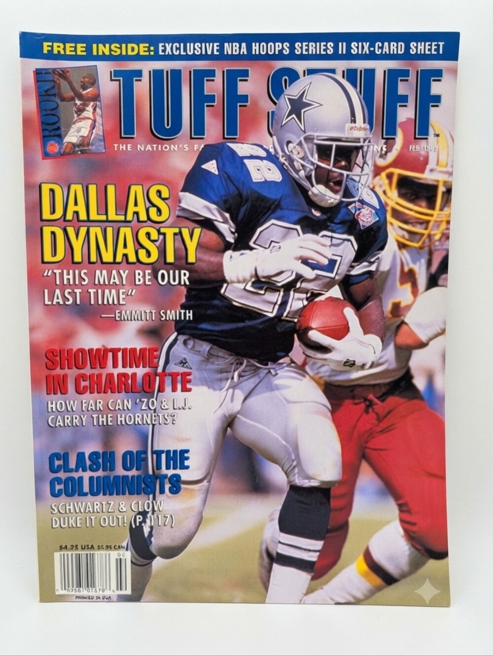 February 1995 🏈 Emmitt Smith, Dallas Cowboys — Tuff Stuff Magazine 🤠
